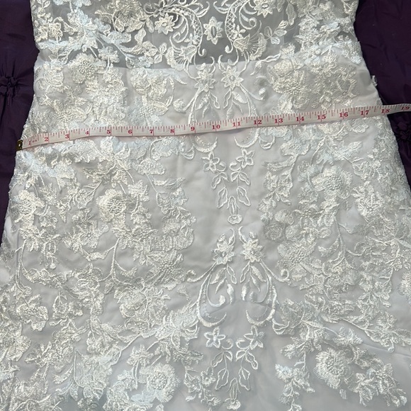 Women’s Tulle Lace Beach wedding dress for bride. Chiffon Boho/ Bohemian size 12 - Picture 9 of 15